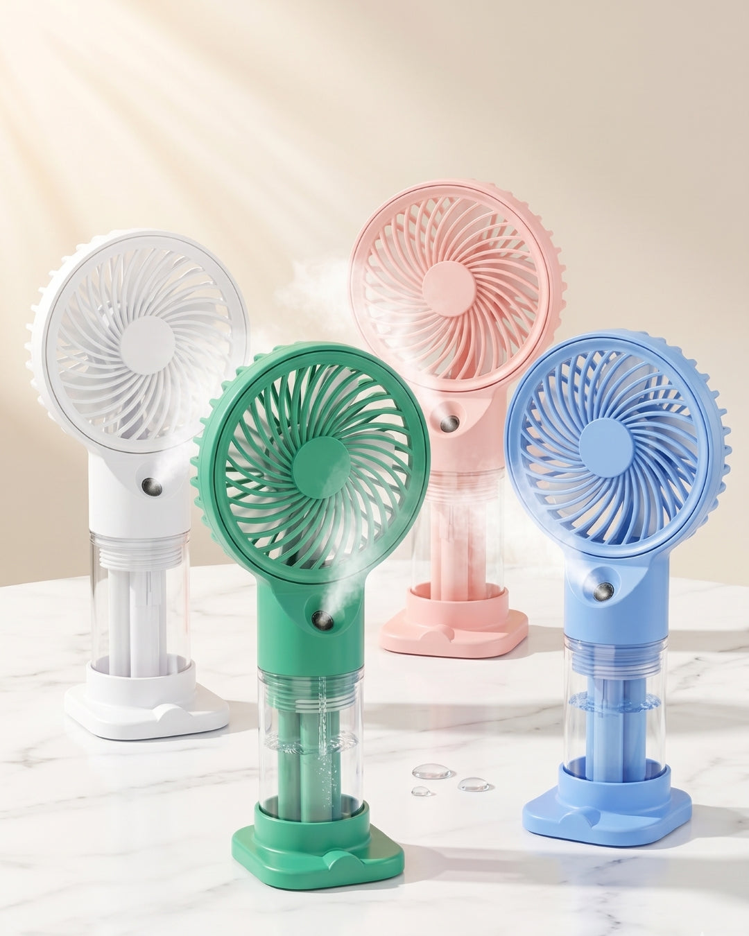 Portable Mini Hand Fan With Mist Spray 2026