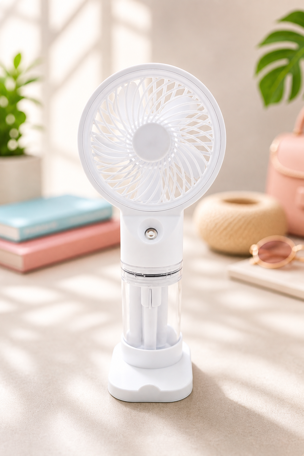 Portable Mini Hand Fan With Mist Spray 2026